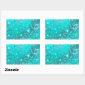 Folie Mint Turquoise Achtergrond Rechthoekige Sticker (Vel)