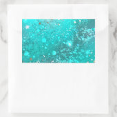 Folie Mint Turquoise Achtergrond Rechthoekige Sticker (Tas)