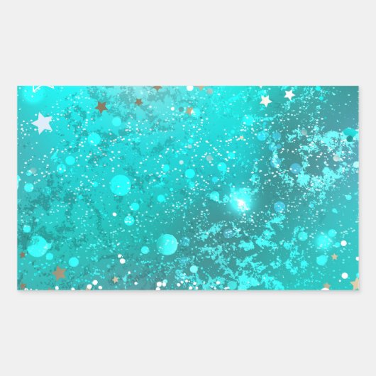 Folie Mint Turquoise Achtergrond Rechthoekige Sticker (Voorkant)