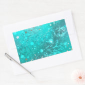 Folie Mint Turquoise Achtergrond Rechthoekige Sticker (Envelop)