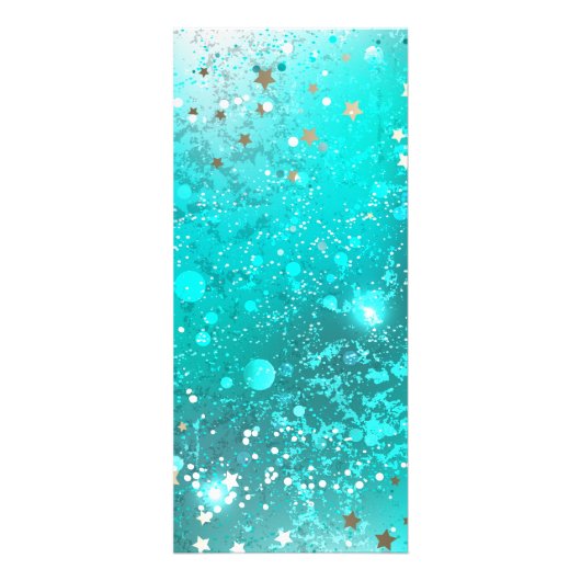 Folie Mint Turquoise Achtergrond Reclamekaart (Voorkant)