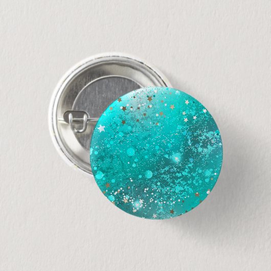 Folie Mint Turquoise Achtergrond Ronde Button 3,2 Cm (Voorkant /achterkant)