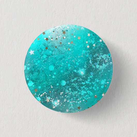 Folie Mint Turquoise Achtergrond Ronde Button 3,2 Cm (Voorkant)