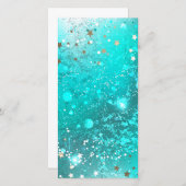 Folie Mint Turquoise Achtergrond Save The Date (Voorkant / Achterkant)