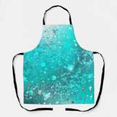 Folie Mint Turquoise Achtergrond Schort (Voorkant)