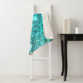 Folie Mint Turquoise Achtergrond Sherpa Deken (In situ)