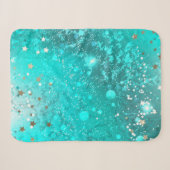 Folie Mint Turquoise Achtergrond Sherpa Deken (Voorkant (horizontaal))