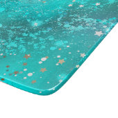 Folie Mint Turquoise Achtergrond Snijplank (Hoek)