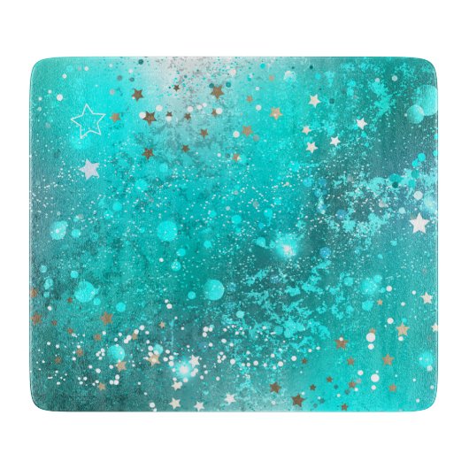 Folie Mint Turquoise Achtergrond Snijplank (Voorkant)