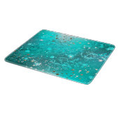 Folie Mint Turquoise Achtergrond Snijplank (Hoek)