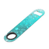 Folie Mint Turquoise Achtergrond Speed Flessenopener (Voorkant Gekanteld)