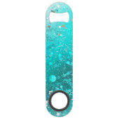 Folie Mint Turquoise Achtergrond Speed Flessenopener (Voorkant)