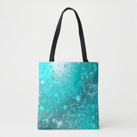 Folie Mint Turquoise Achtergrond Tote Bag (Voorkant)