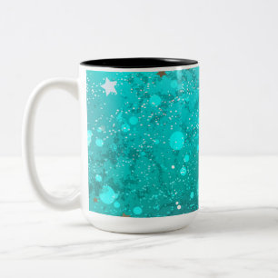 Folie Mint Turquoise Achtergrond Tweekleurige Koffiemok