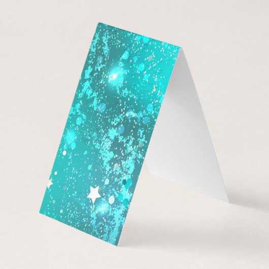 Folie Mint Turquoise Achtergrond Visitekaartje (Voorkant)