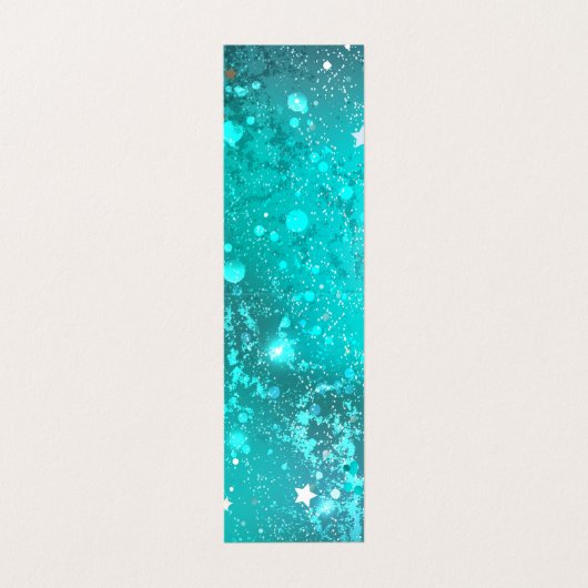 Folie Mint Turquoise Achtergrond Visitekaartje (Buitenkant ongevouwen)