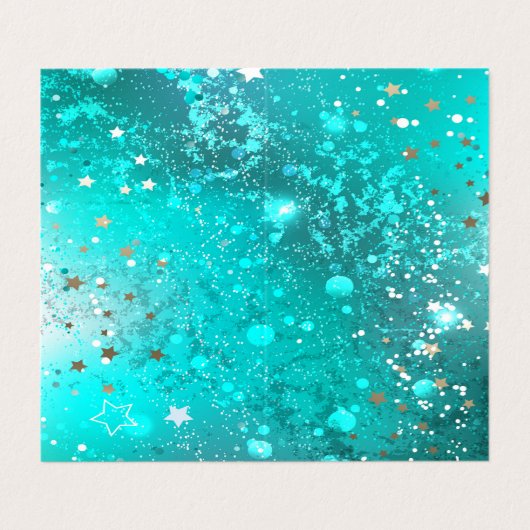 Folie Mint Turquoise Achtergrond Visitekaartje (Buitenkant ongevouwen)