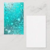 Folie Mint Turquoise Achtergrond Visitekaartje (Voorkant / Achterkant)