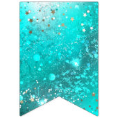 Folie Mint Turquoise Achtergrond Vlaggetjes (Tweede vlag)