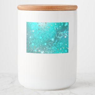 Folie Mint Turquoise Achtergrond Voedselcontainer Etiket