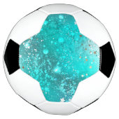 Folie Mint Turquoise Achtergrond Voetbal (Gedraaid)