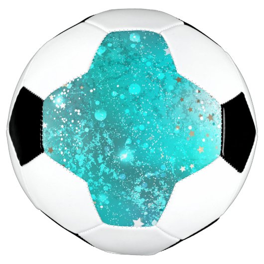Folie Mint Turquoise Achtergrond Voetbal (Gedraaid)