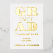 FOLIE MODERN AFSTUDEERDER PARTIJ UITNODIGING (Voorkant)