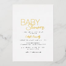 FOLIE Modern Minimalistisch Wit Baby shower