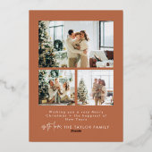 Folie Moderne Elegante Foto Kerst Kaart (Achterkant)