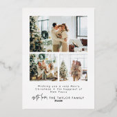 Folie Moderne Elegante Foto Kerst Kaart (Achterkant)