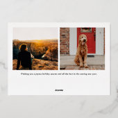 Folie Moderne minimalistische vrolijke vakantie fo Folie Feestdagenkaart (Achterkant)