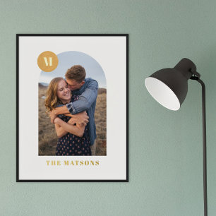 Folie Moderne monogram Lijst Fotofoto's afdrukken Folie Afdrukken