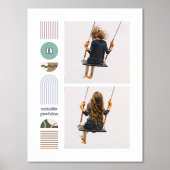 Folie Moderne Regenboog Monogram Fotocollage Kunst Folie Afdrukken (Voorkant)