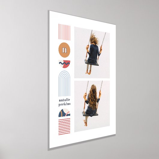 Folie Moderne Regenboog Monogram Fotocollage Kunst Folie Afdrukken (Laagn)