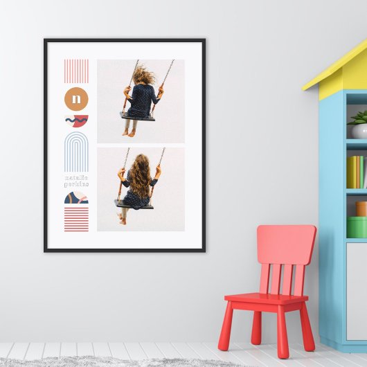 Folie Moderne Regenboog Monogram Fotocollage Kunst Folie Afdrukken