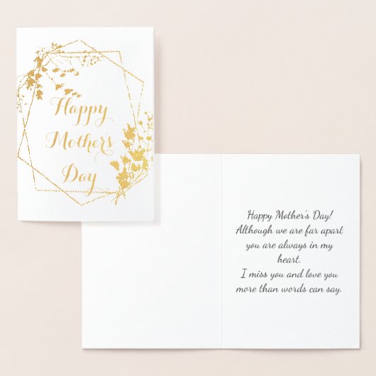 Folie Moederdag Kaart, Happy Mama's Day Folie Kaarten (Display)