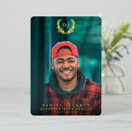 Folie Monogram 2 Foto Afstuderen Aankondiging