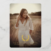 Folie Monogram 2 Foto Afstuderen Aankondiging (Voorkant)