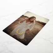 Folie Monogram 2 Foto Afstuderen Aankondiging (Gedraaid)