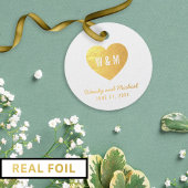 Folie Monogram Heart Wedding Bedankjes Labels