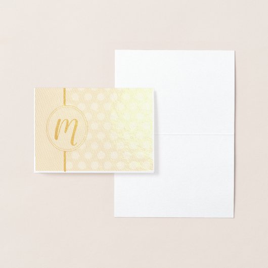 Folie Monogram Polka Dot Design Notes Folie Kaarten (Display)