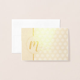 Folie Monogram Polka Dot Design Notes Kaarten