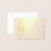 Folie Monogram Polka Dot Design Notes Kaarten (Voorkant met envelop)