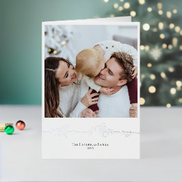 Folie Neutral Christmas Kaart Custom Family Foto