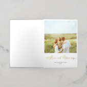 Folie Neutral Christmas Kaart Custom Family Foto (Buiten Laag)