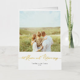 Folie Neutral Christmas Kaart Custom Family Foto