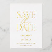 folie niet-foto-elegant botanisch behalve de datum folie uitnodiging (Voorkant)