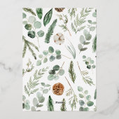 folie niet-foto-elegant botanisch behalve de datum folie uitnodiging (Achterkant)