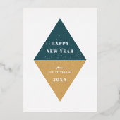 Folie Nieuwjaar Geometrische feestdag Kaart - Blau (Voorkant)