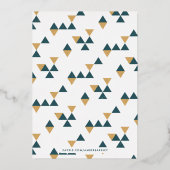 Folie Nieuwjaar Geometrische feestdag Kaart - Blau (Achterkant)